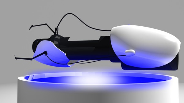 portal gun 3d blend - Portal Gun... by somethinthtpops